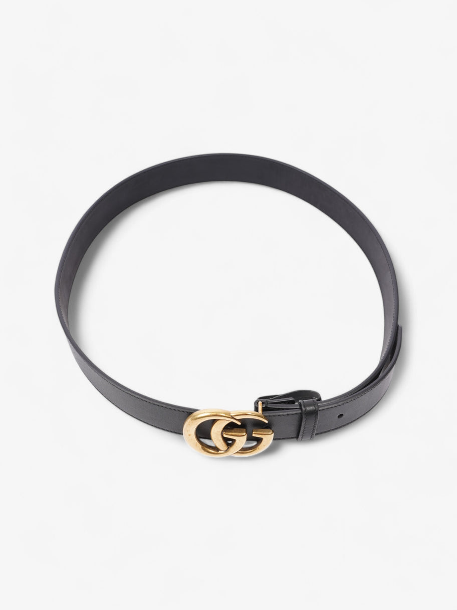 Gucci GG Marmont Belt Black / Gold Leather 90cm / 36