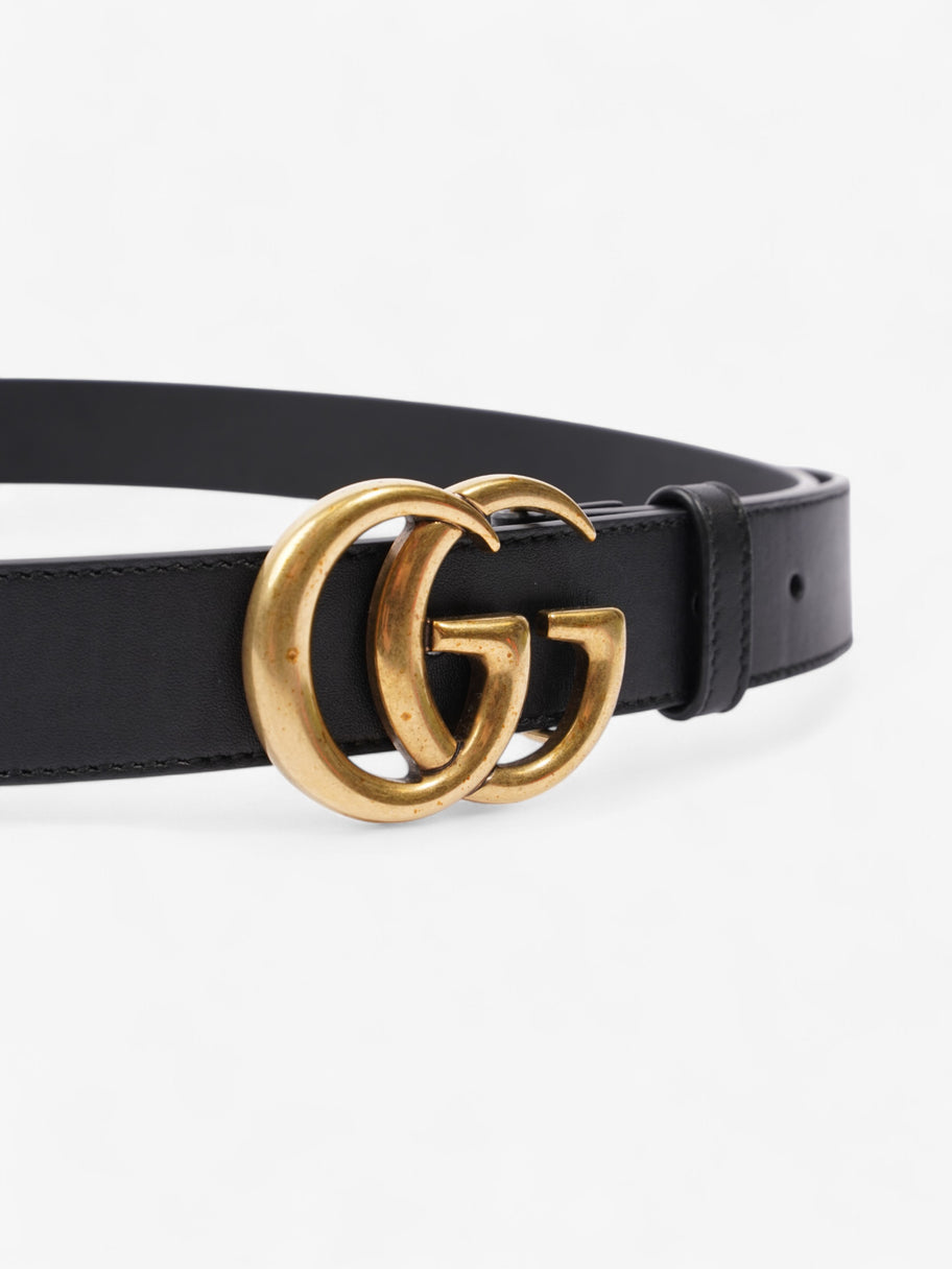 Gucci GG Marmont Belt Black / Gold Leather 90cm / 36