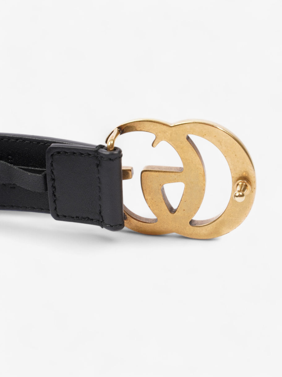 Gucci GG Marmont Belt Black / Gold Leather 90cm / 36