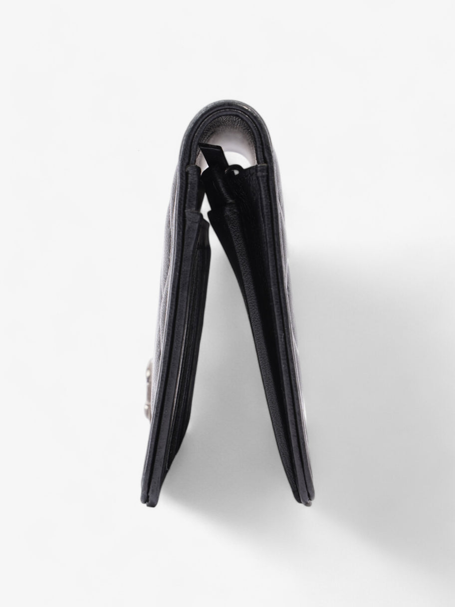 Chanel Boy Wallet Black Lambskin Leather Image 2
