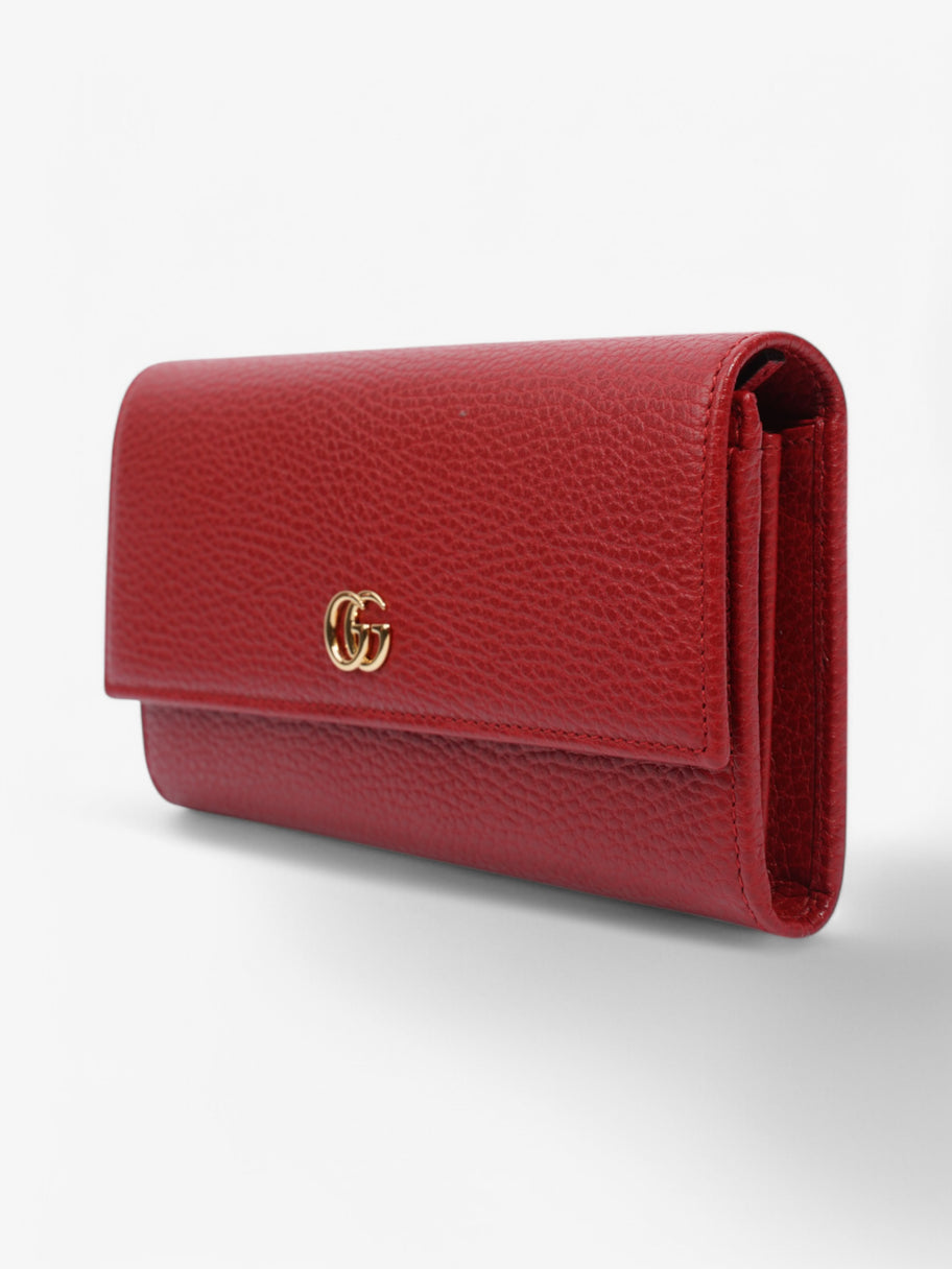 Gucci GG Marmont Long Continental Wallet Hibiscus Red Calfskin Leather Image 3