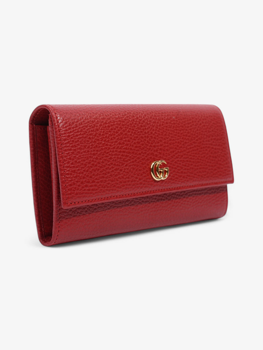 Gucci GG Marmont Long Continental Wallet Hibiscus Red Calfskin Leather Image 4