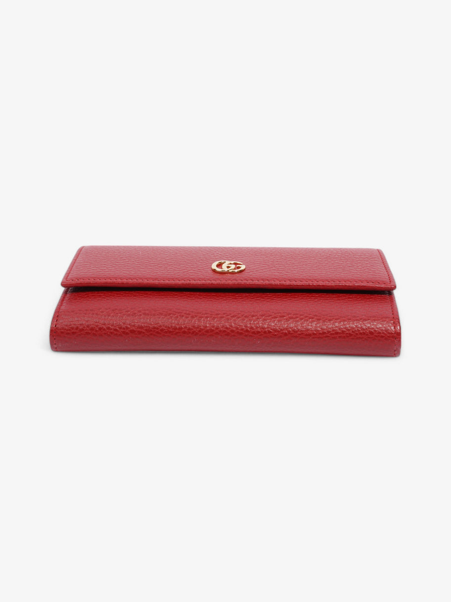 Gucci GG Marmont Long Continental Wallet Hibiscus Red Calfskin Leather Image 5