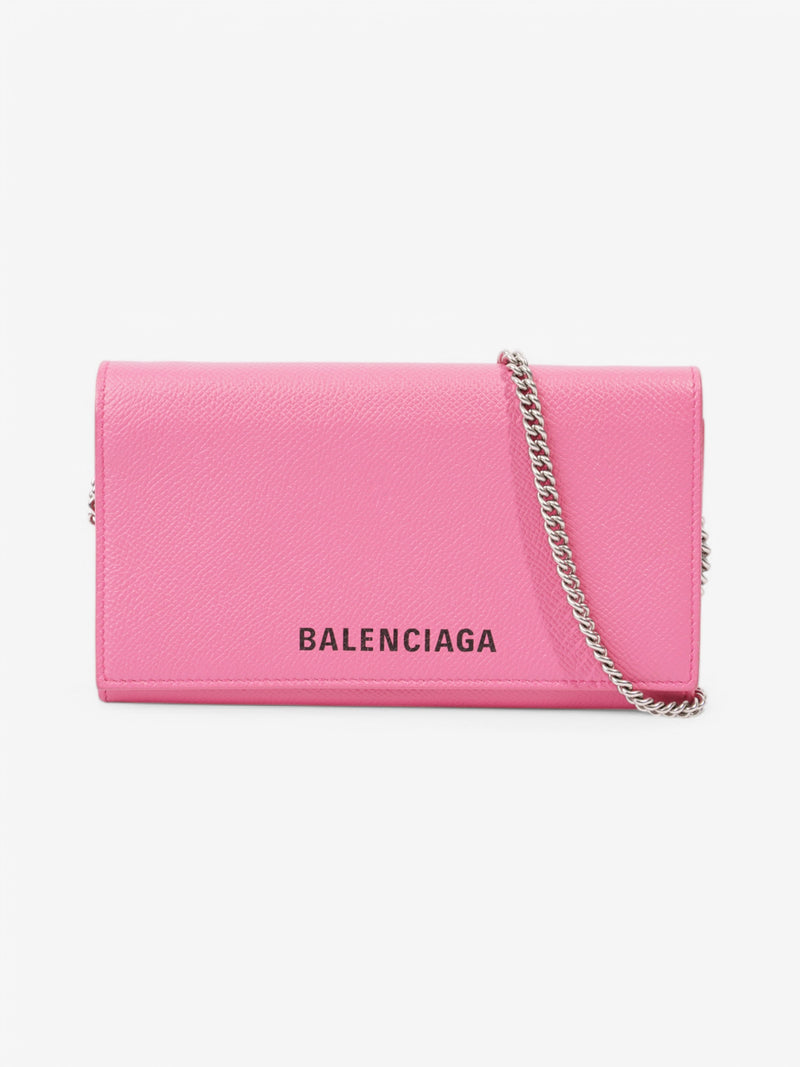  Balenciaga Clutch With Chain Pink / Black Leather