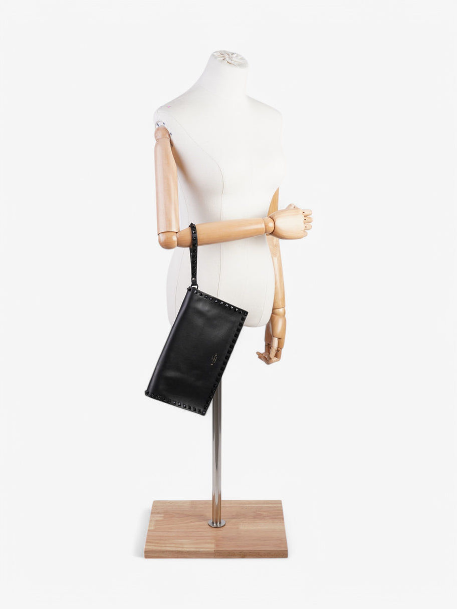 Valentino Rockstud clutch Black Leather Image 2