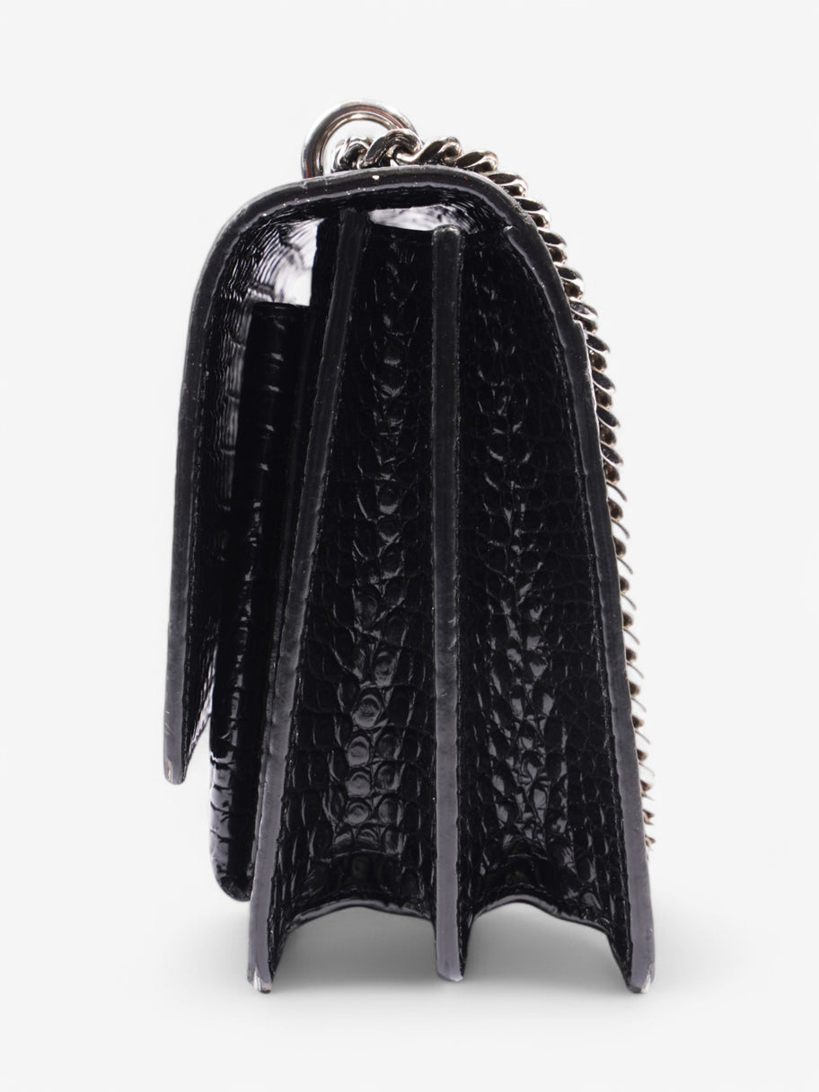 Saint Laurent Sunset Crocodile Effect Shoulder Bag Black Crocodile Leather Image 3