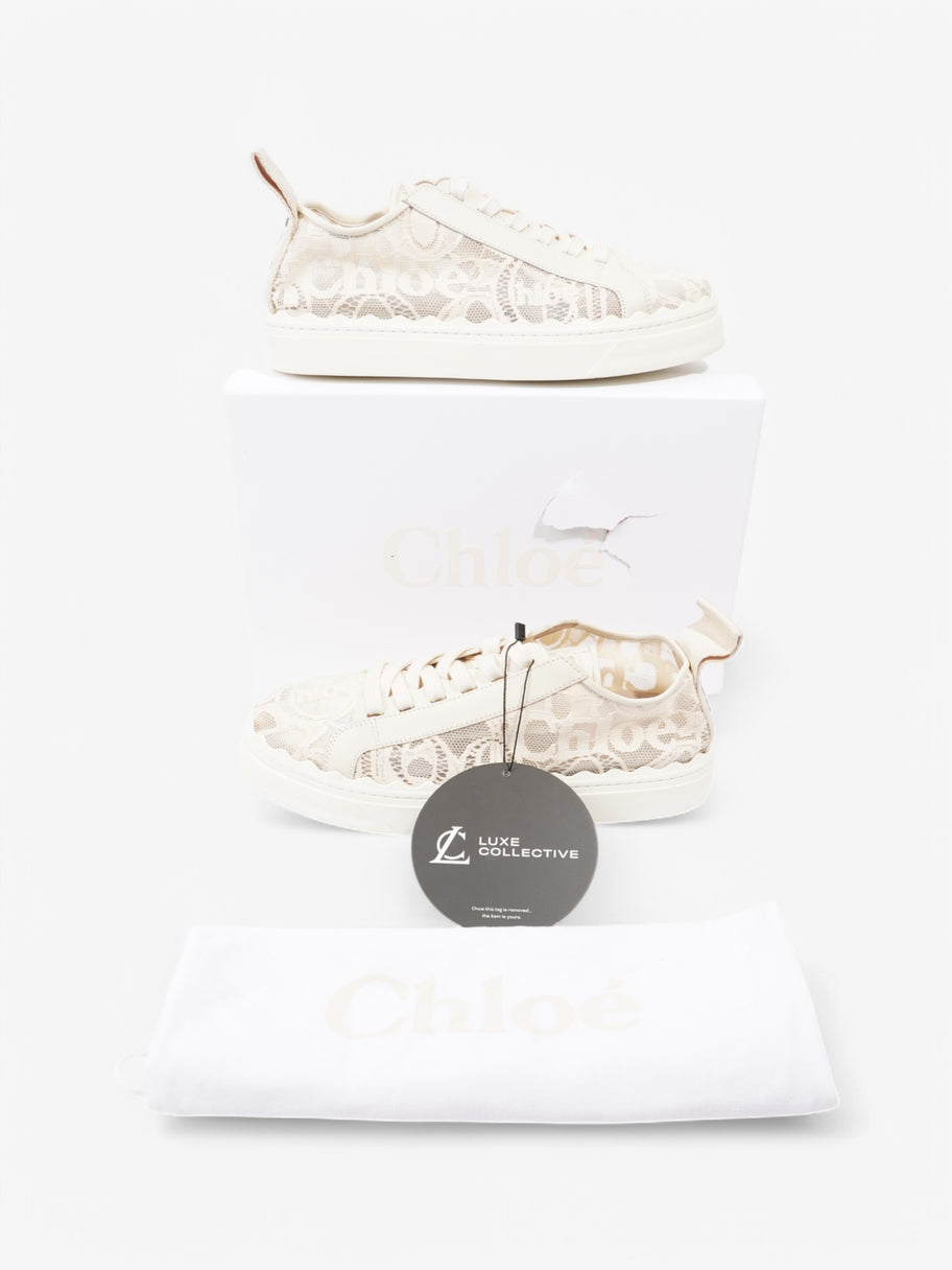 Chloe Lauren Sneakers Cream / Black Lace EU 41 UK 8 Image 10