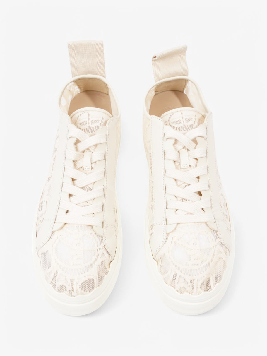 Chloe Lauren Sneakers Cream / Black Lace EU 41 UK 8 Image 8
