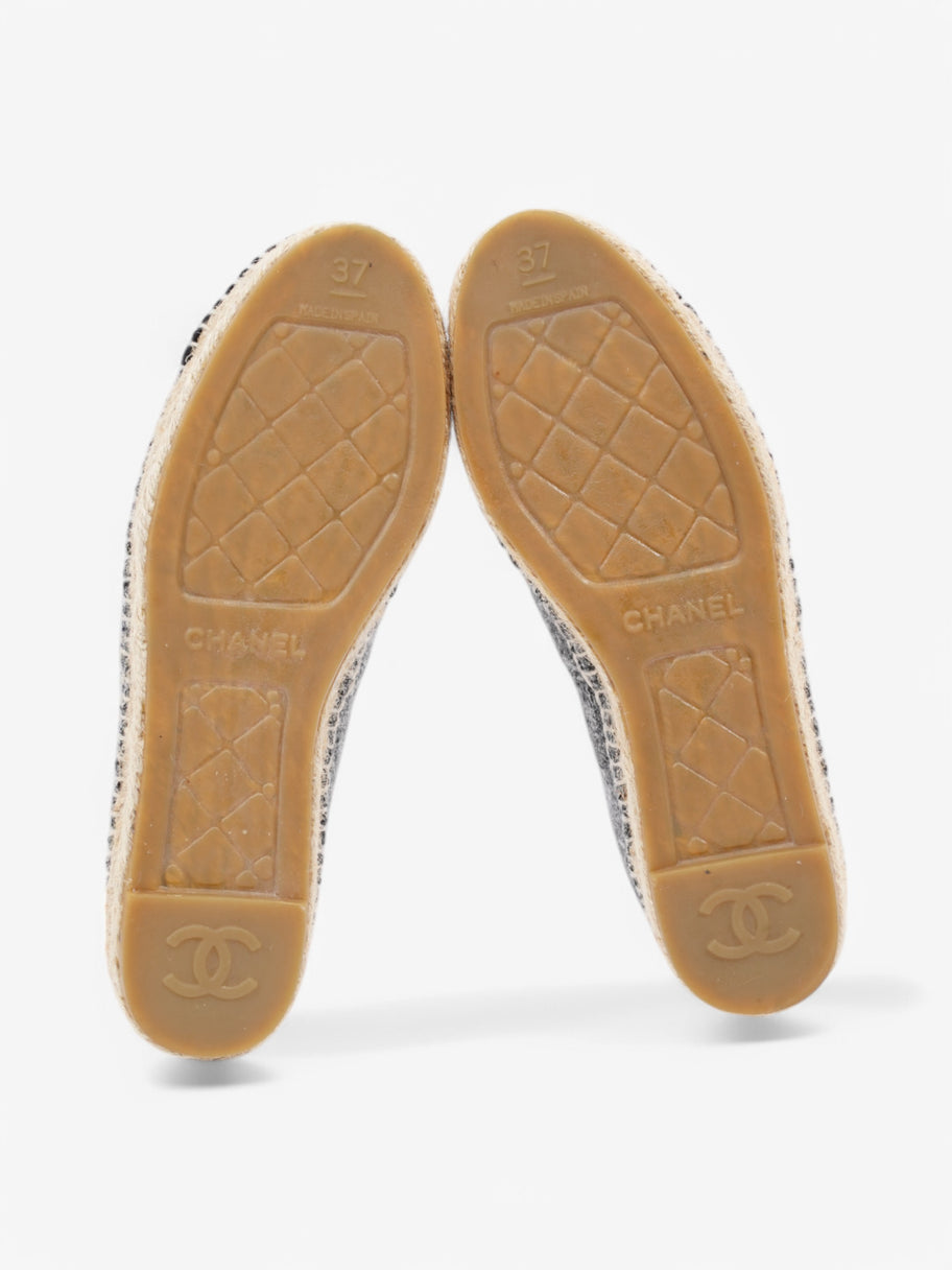 Chanel CC Espadrilles Grey / Black Fabric EU 37 UK 4 Image 7