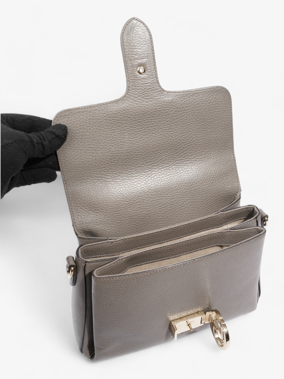 Gucci Dollar Interlocking G Grey Calfskin Leather Image 25