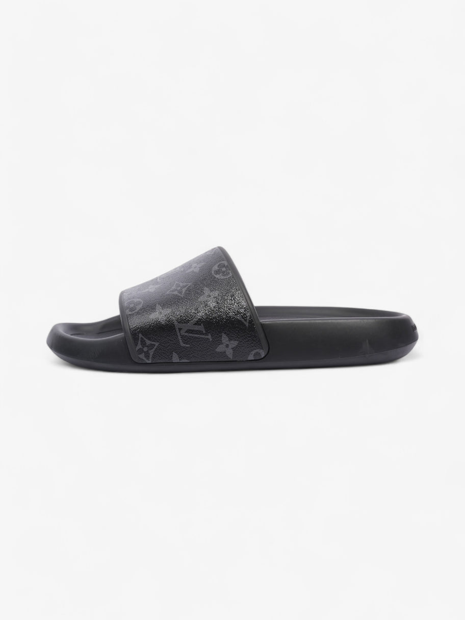 Louis Vuitton Waterfront Slides Monogram Eclipse Rubber EU 44 UK 10 Image 5