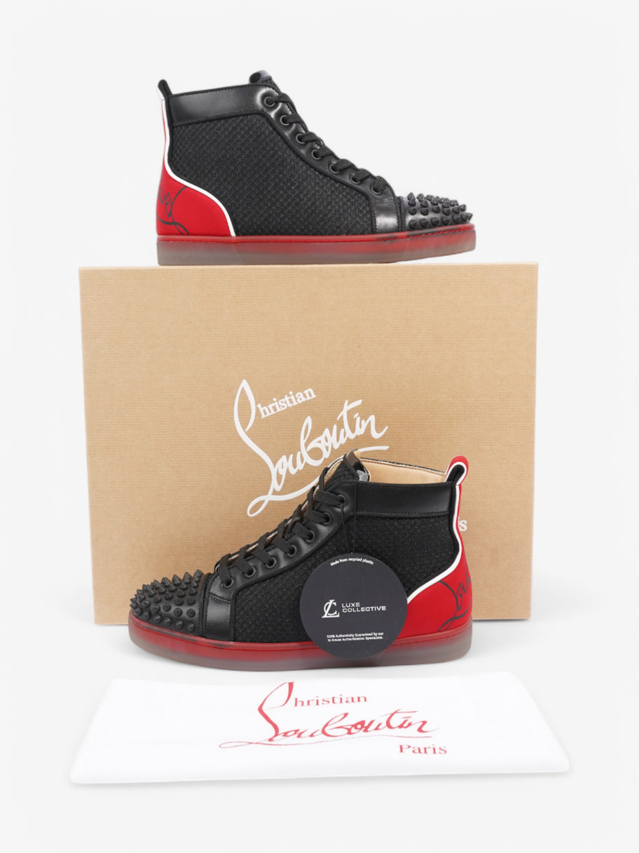 Christian Louboutin Fun Lou Spikes Black / Red Mesh EU 39 UK 6 Image 10