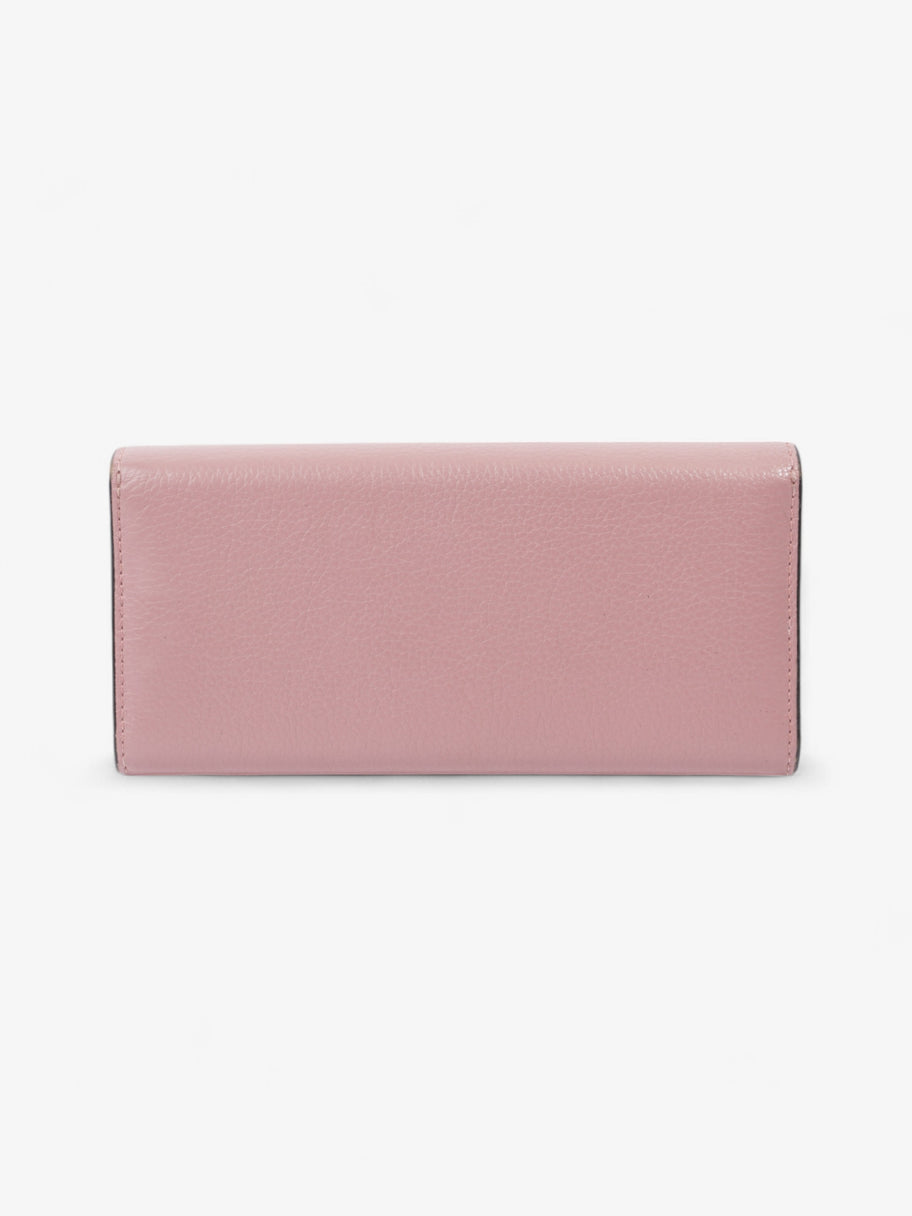 Mulberry Plaque Long Wallet Mocha Rose Grained Leather Image 2