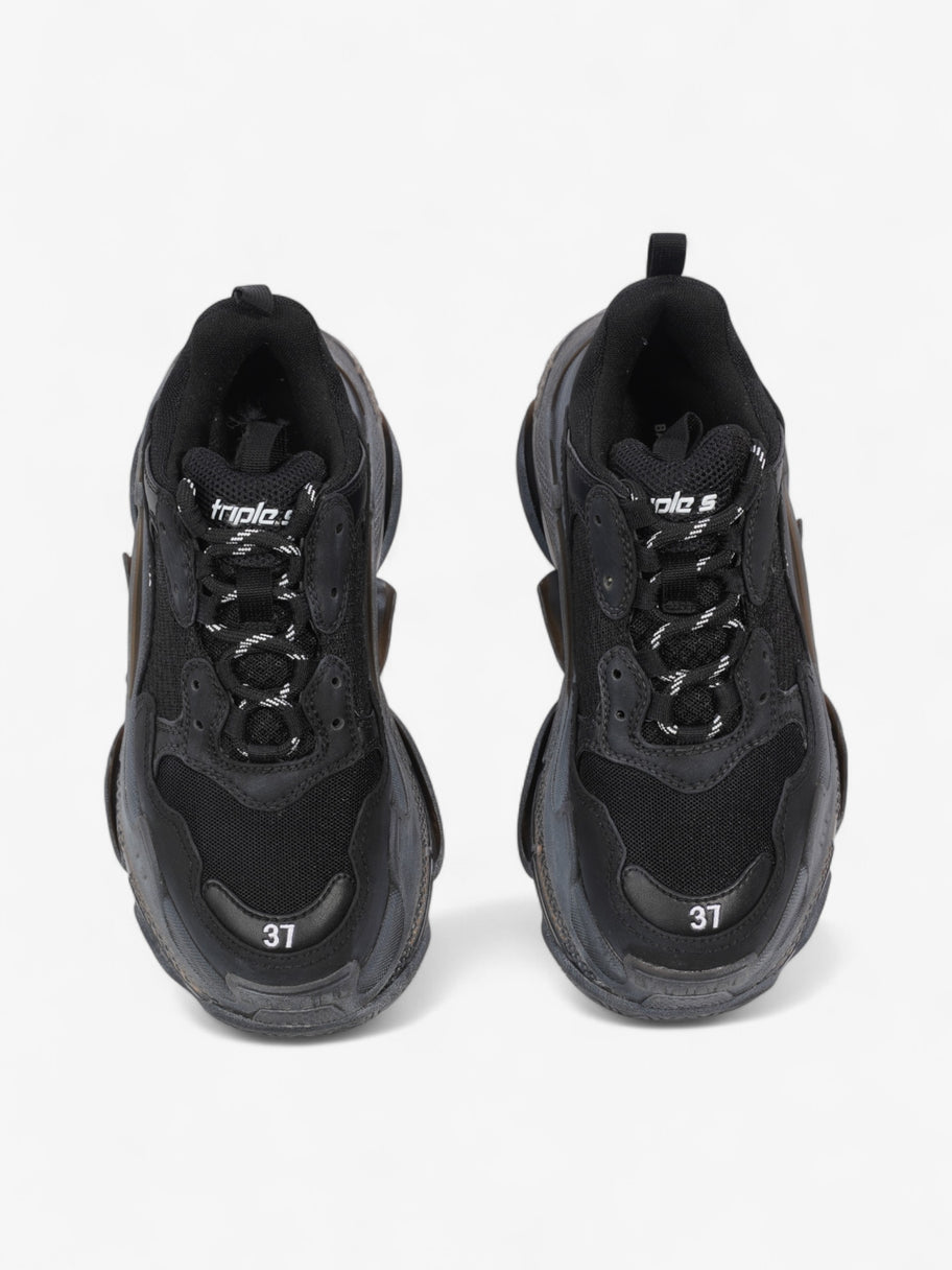 Balenciaga Triple S Clear Sole Black / White Mesh EU 37 UK 4 Image 8