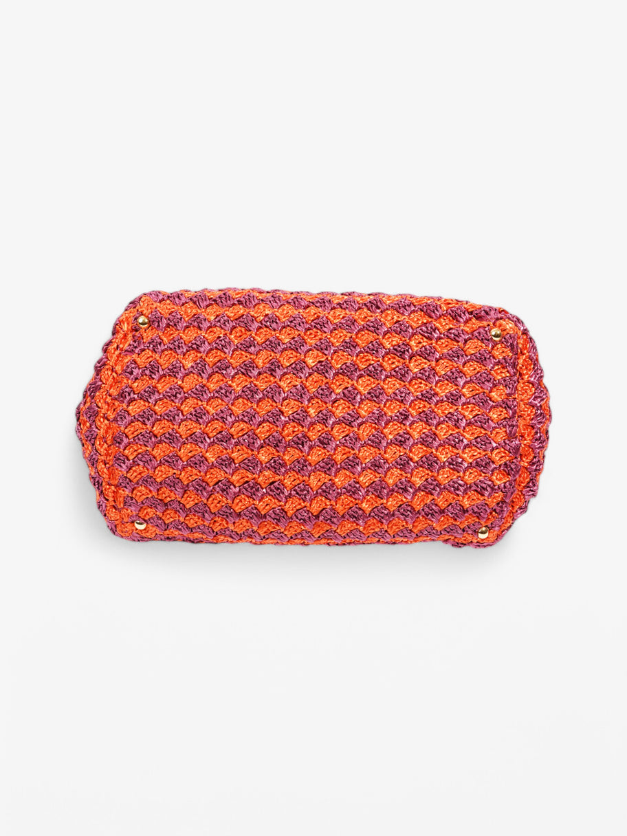 Prada Canapa Rafia Crochet Purple / Orange Wicker Image 6