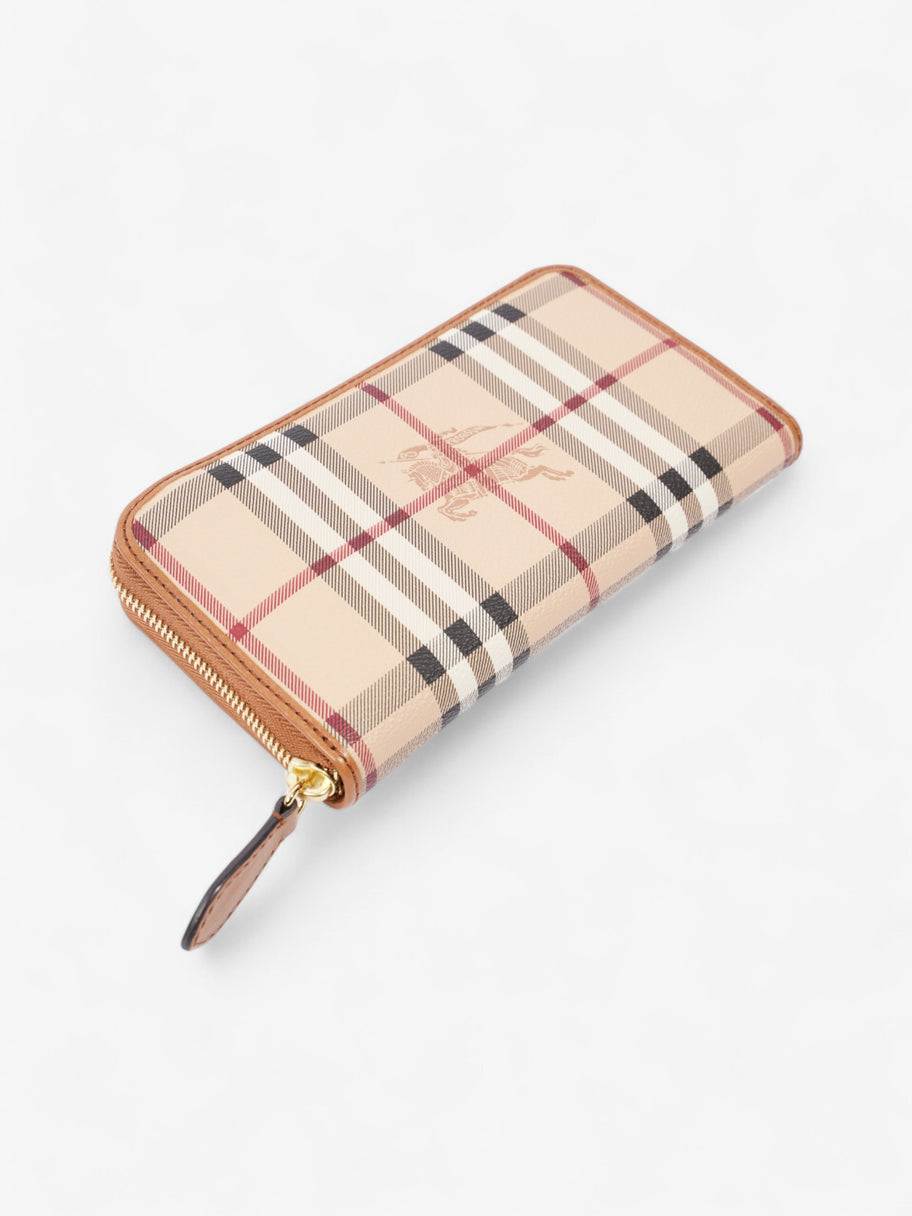 Burberry Zip Around Wallet Haymarket Check Canvas Image 4