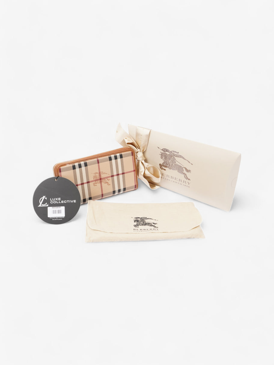 Burberry Zip Around Wallet Haymarket Check Canvas Image 5