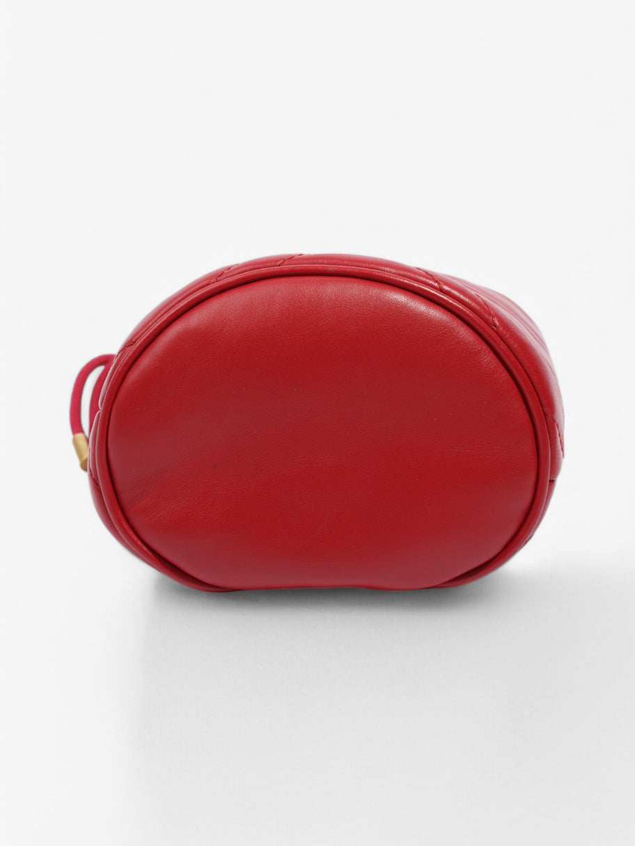 Gucci GG Marmont Bucket Bag Red Matelasse Leather Mini Image 6