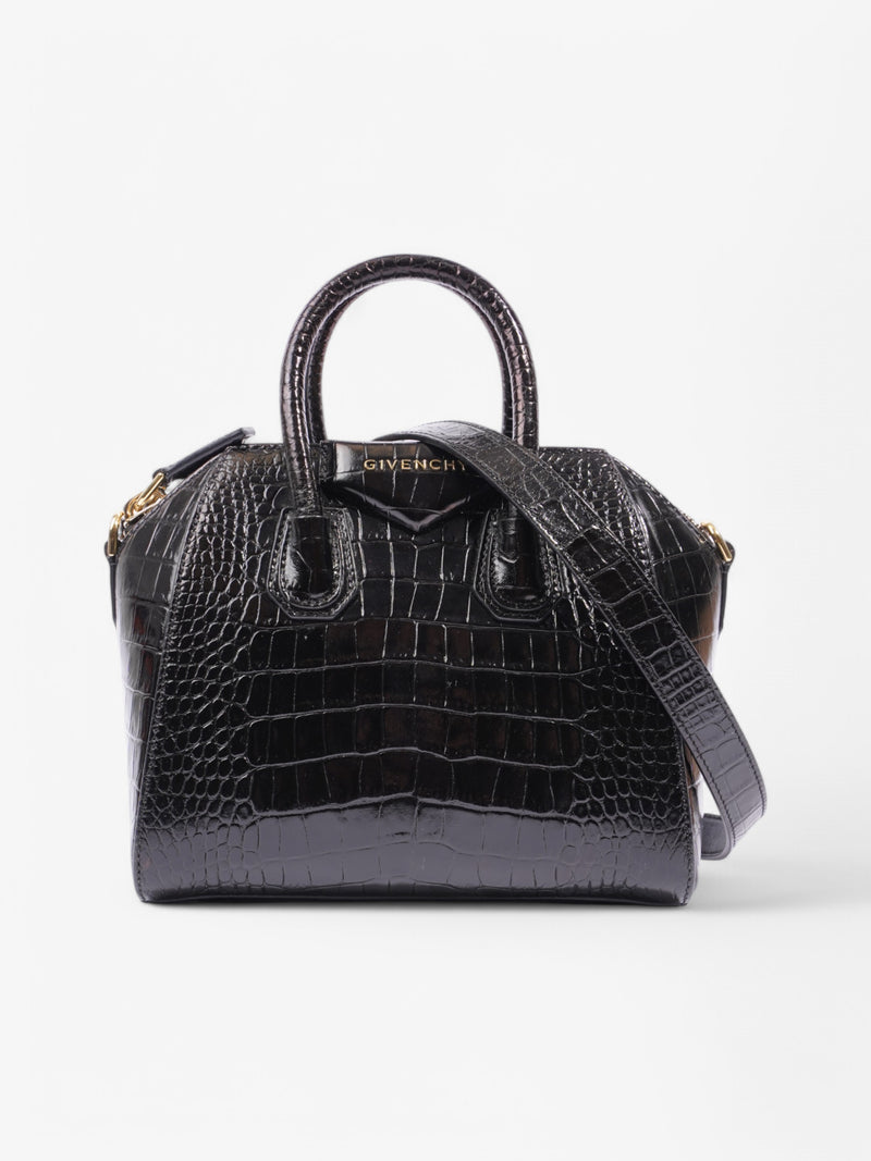  Givenchy Antigona Black Crocodile Leather Mini