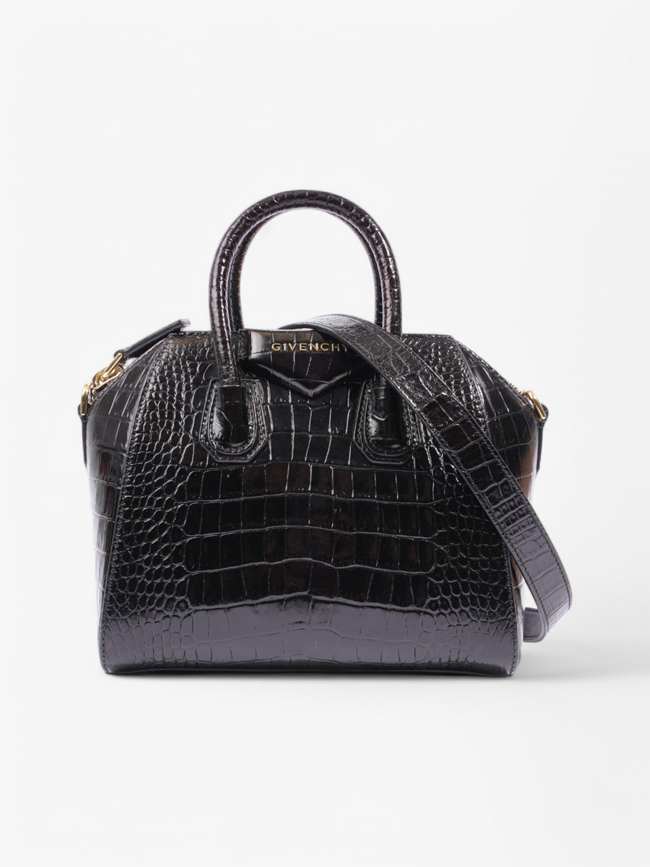 Givenchy Antigona Black Crocodile Leather Mini Image 1