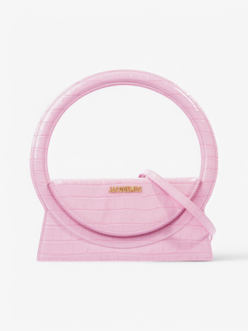  Jacquemus Le Sac Rond Pink Embossed Leather