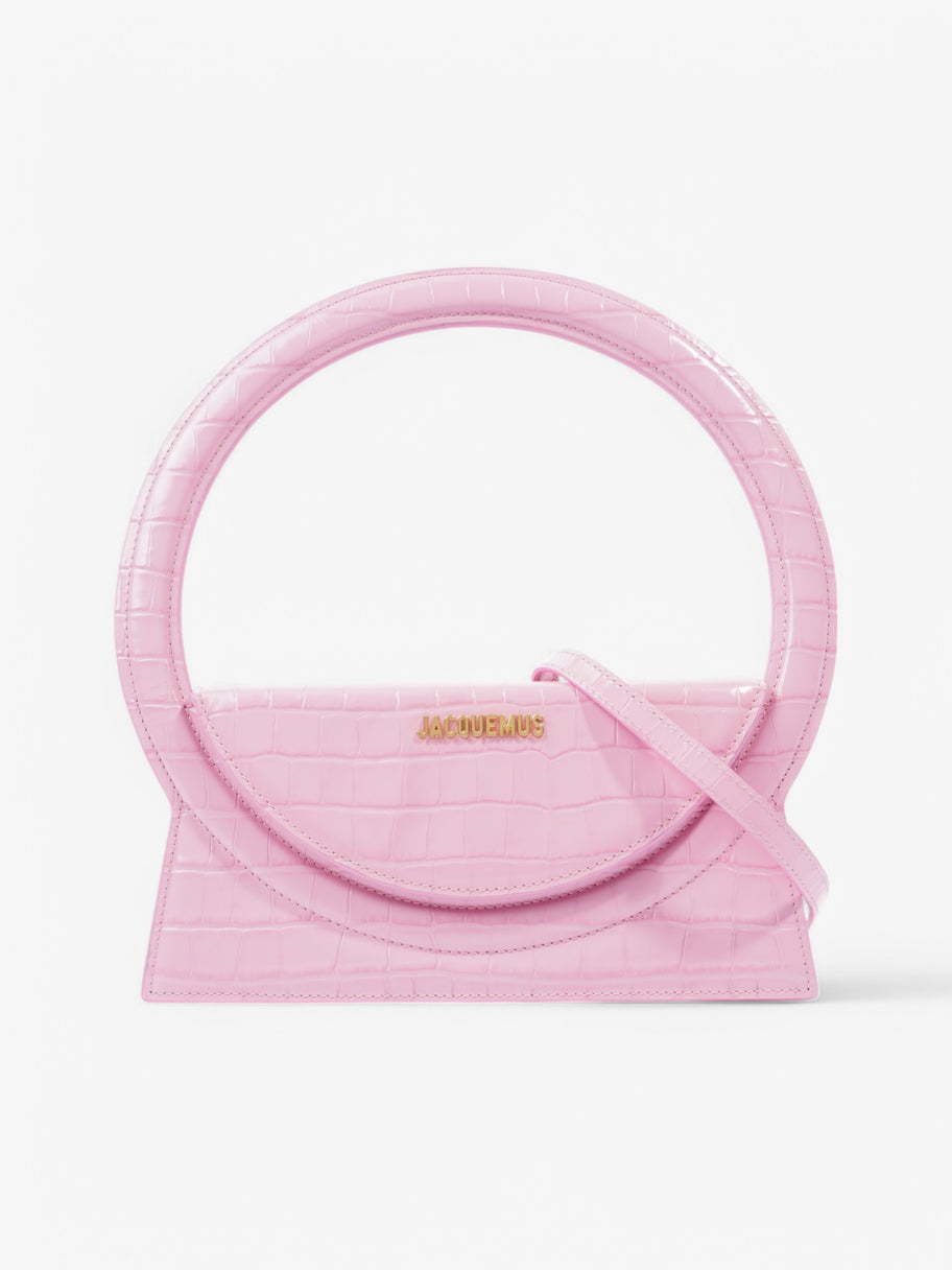 Jacquemus Le Sac Rond Pink Embossed Leather Image 1