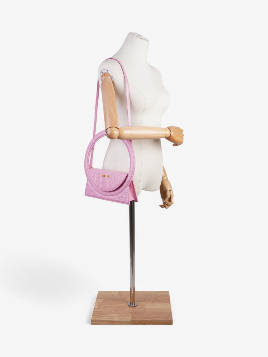 Jacquemus Le Sac Rond Pink Embossed Leather Image 2
