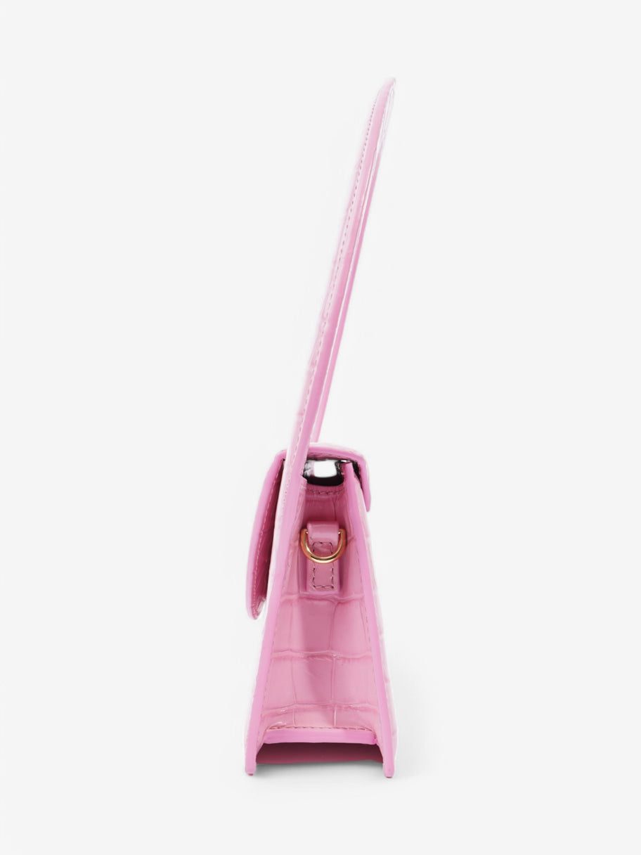 Jacquemus Le Sac Rond Pink Embossed Leather Image 3