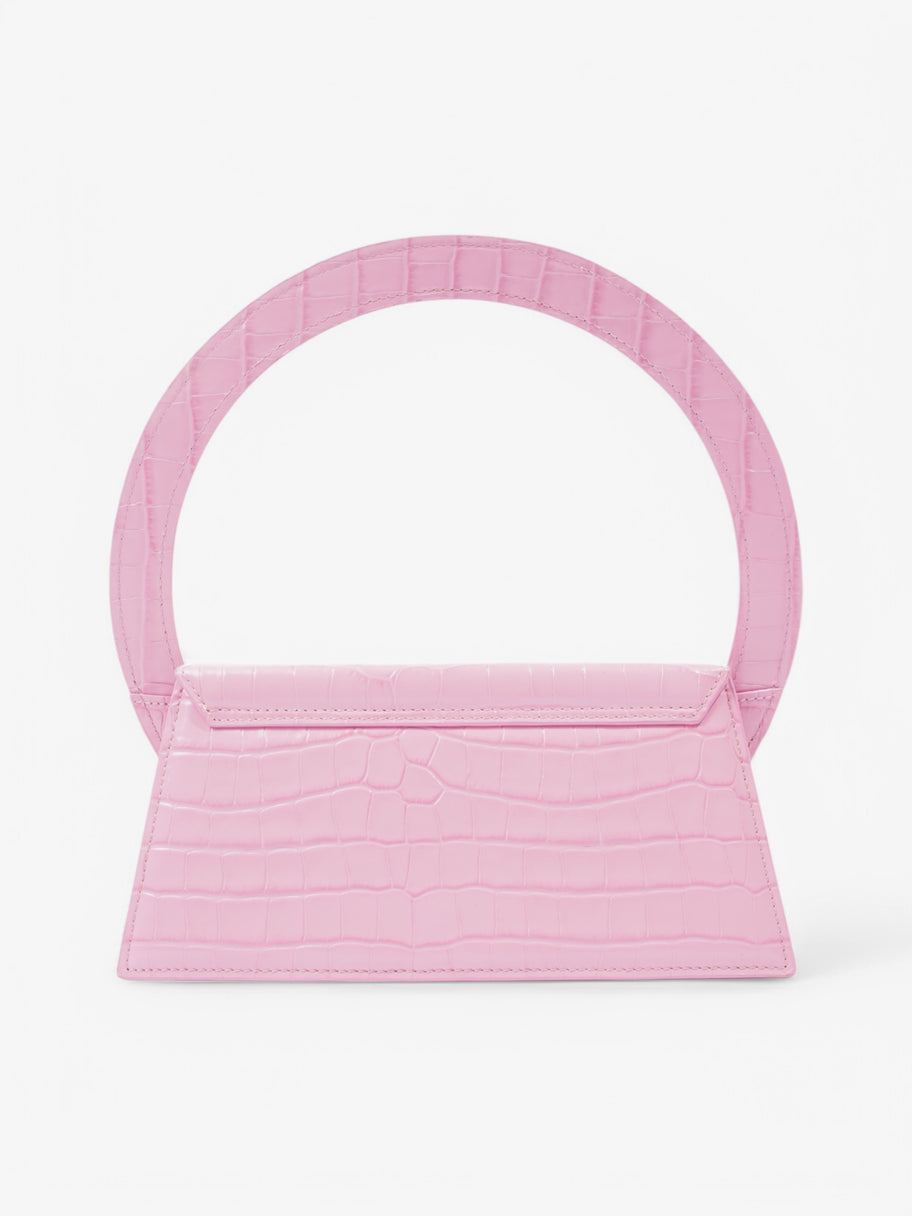 Jacquemus Le Sac Rond Pink Embossed Leather Image 4