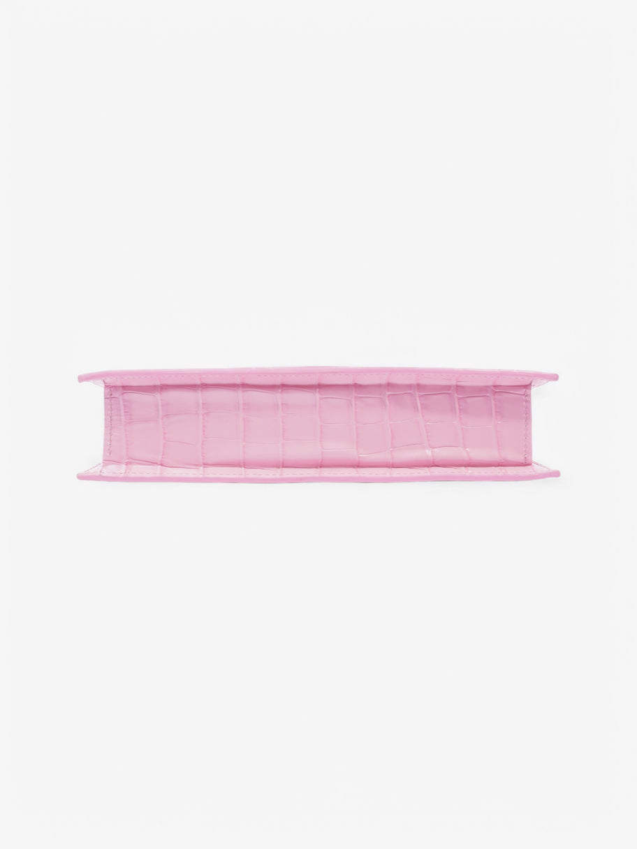Jacquemus Le Sac Rond Pink Embossed Leather Image 6