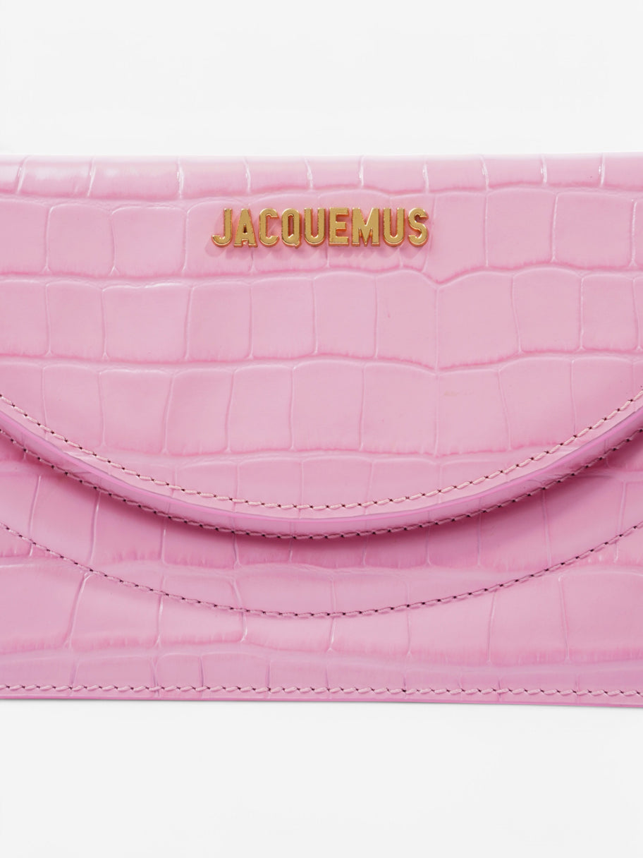 Jacquemus Le Sac Rond Pink Embossed Leather Image 7