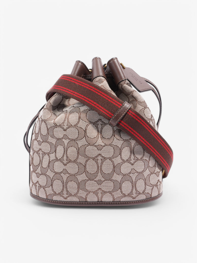  Coach Bucket bag White  / Brown Canvas