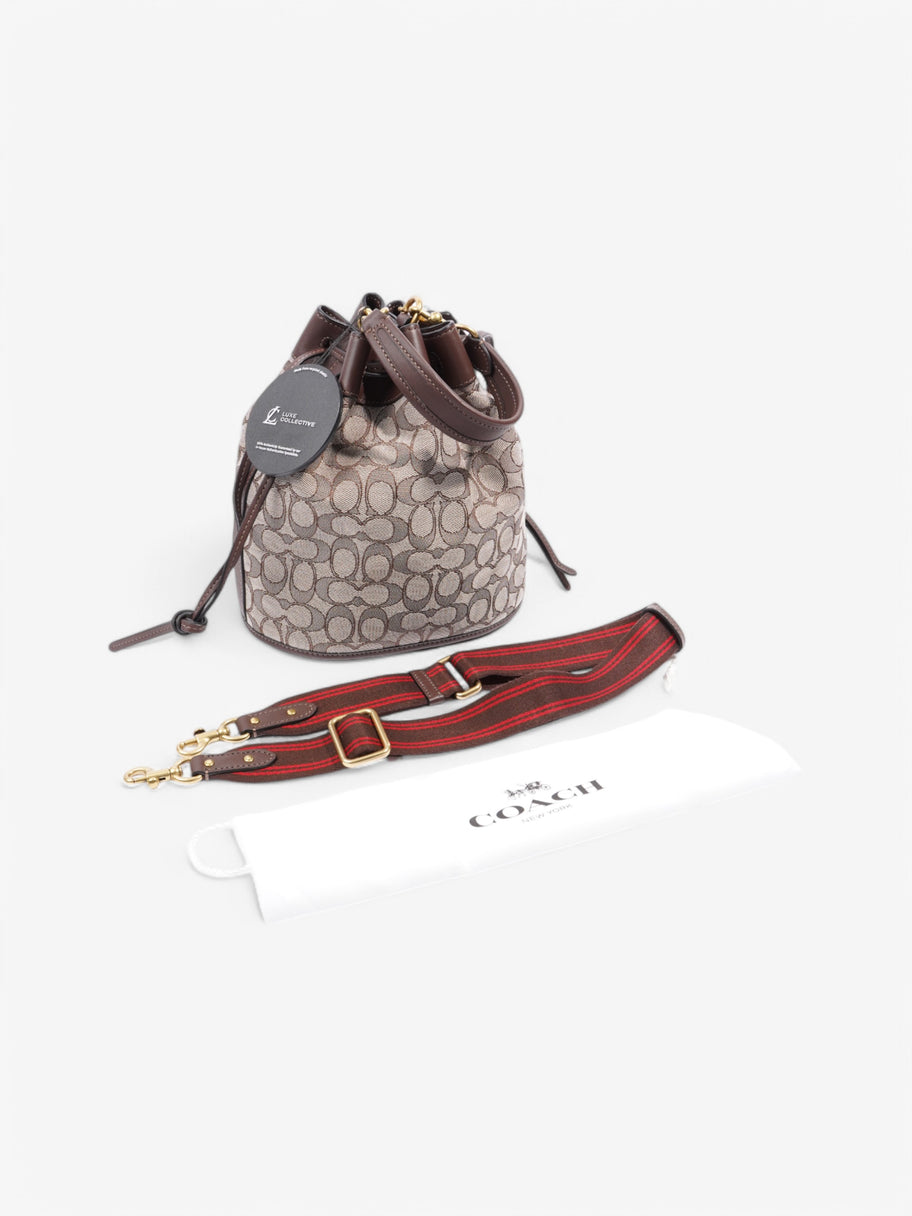 Coach Bucket bag White  / Brown Canvas Image 10
