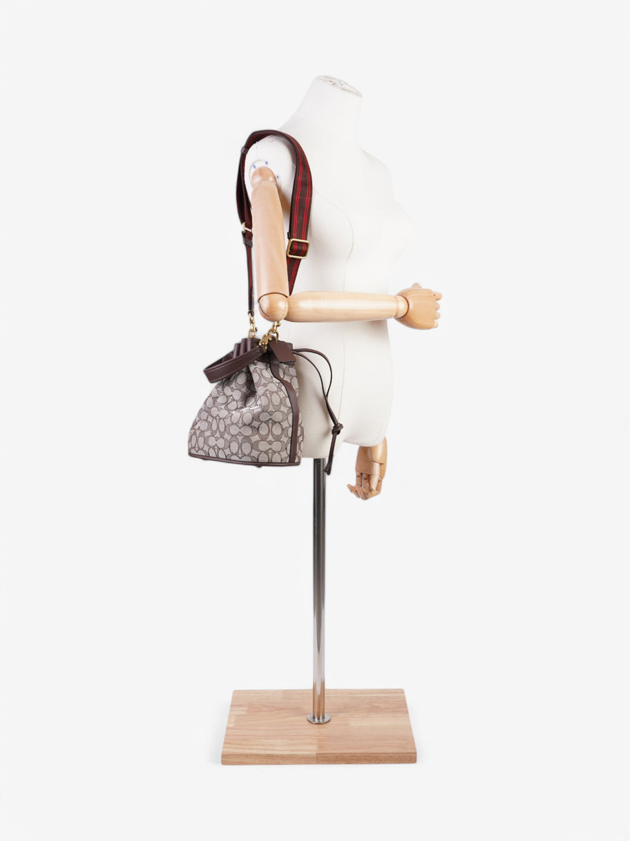 Coach Bucket bag White  / Brown Canvas Image 2