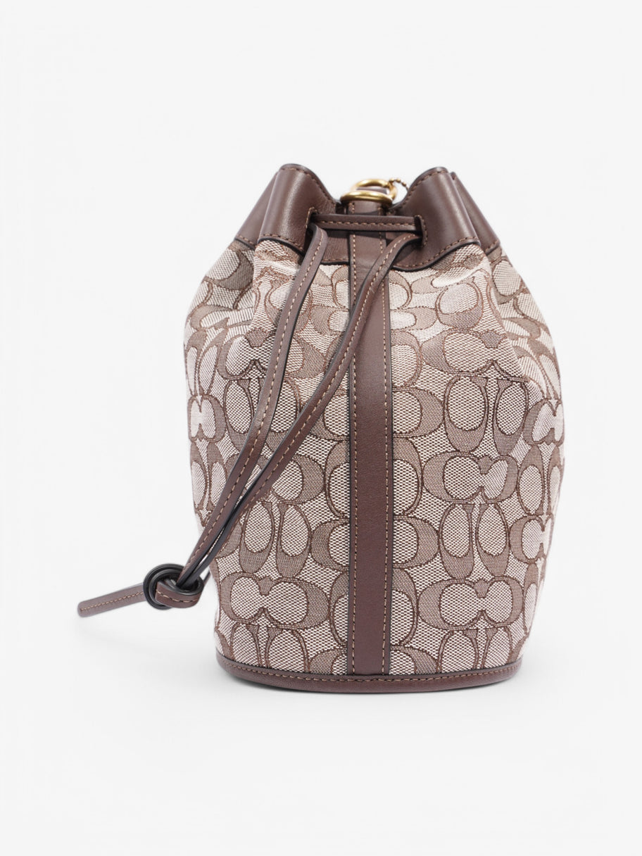 Coach Bucket bag White  / Brown Canvas Image 5