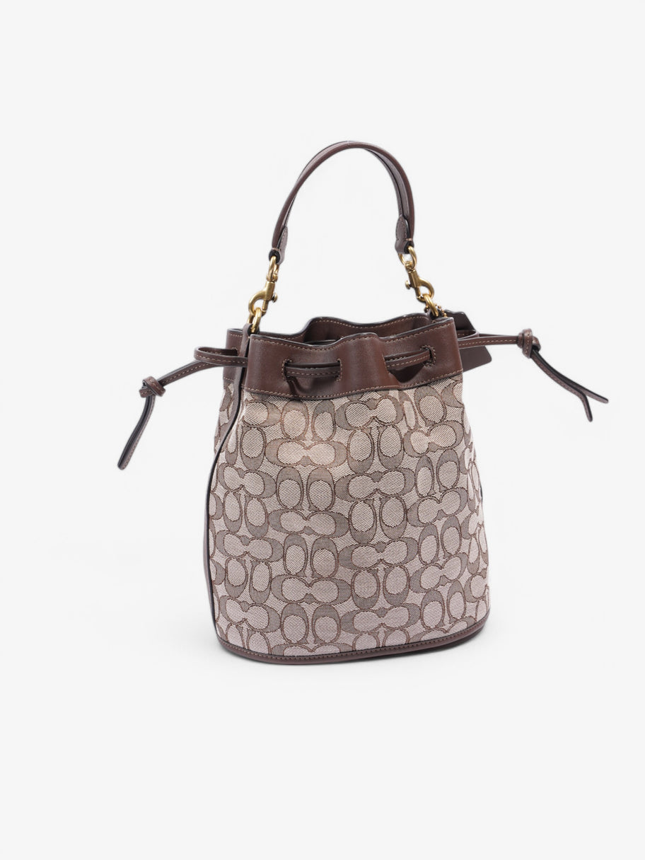 Coach Bucket bag White  / Brown Canvas Image 8