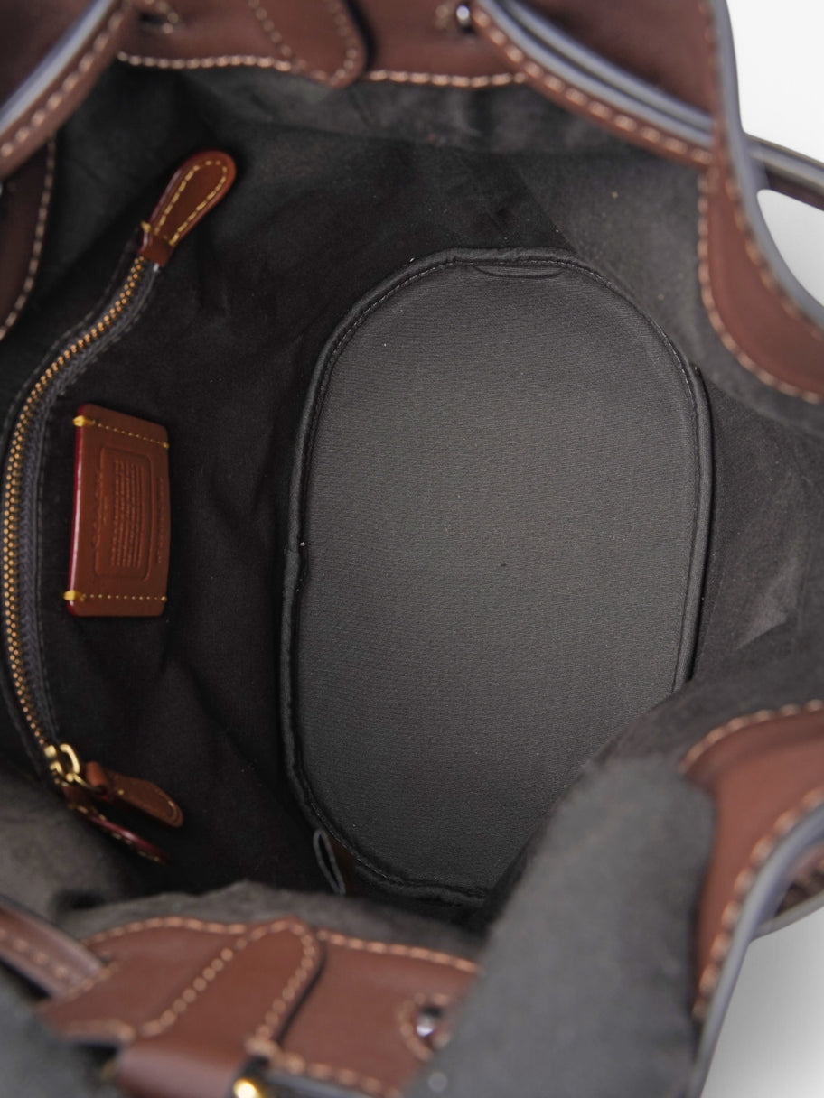 Coach Bucket bag White  / Brown Canvas Image 9