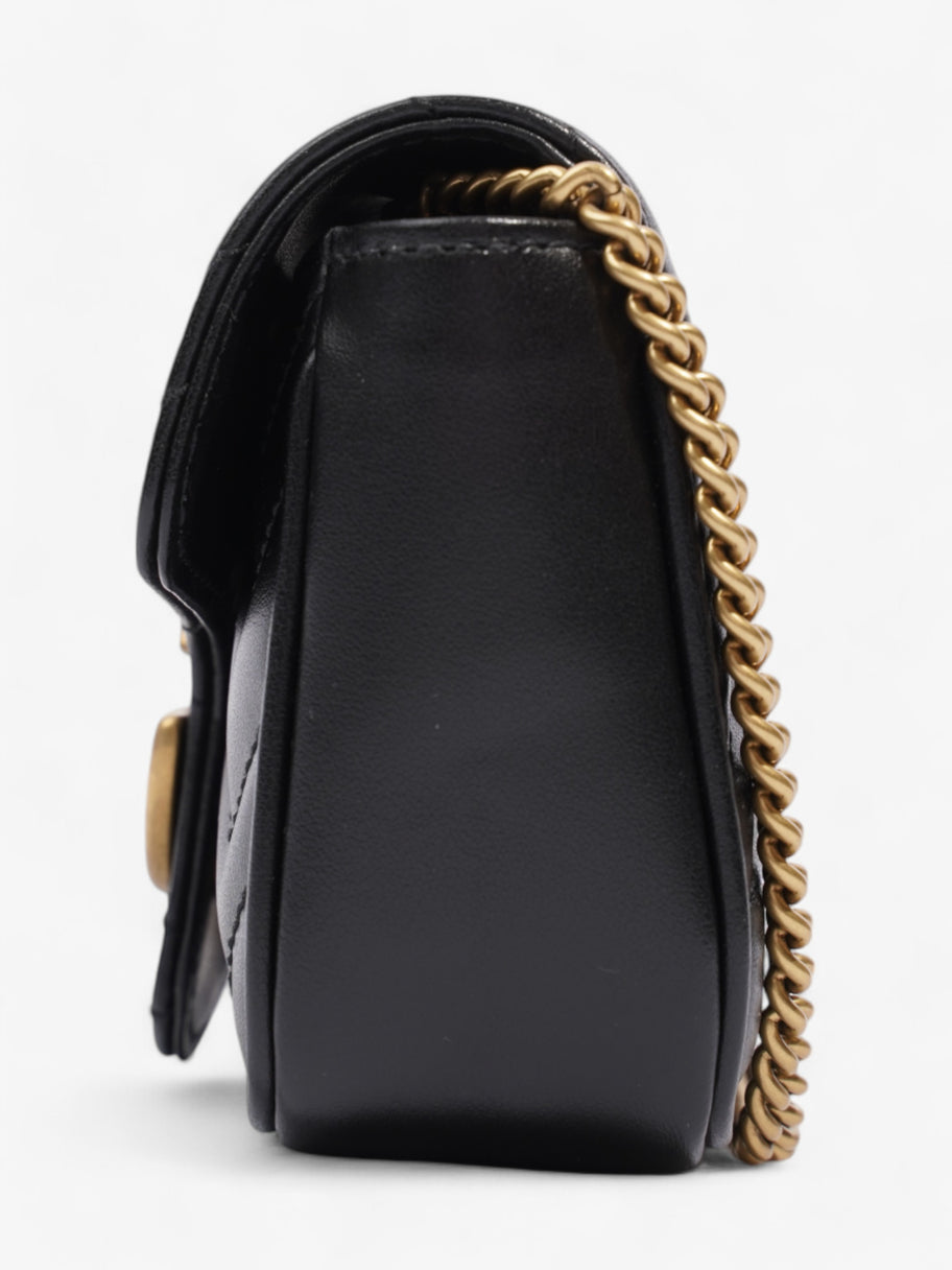 Gucci GG Marmont Black Matelasse Leather Super Mini Image 3