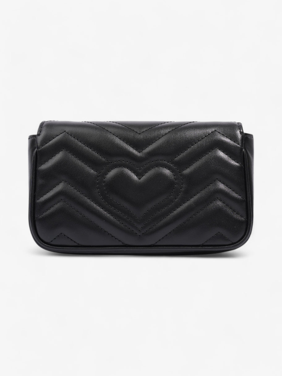 Gucci GG Marmont Black Matelasse Leather Super Mini Image 4