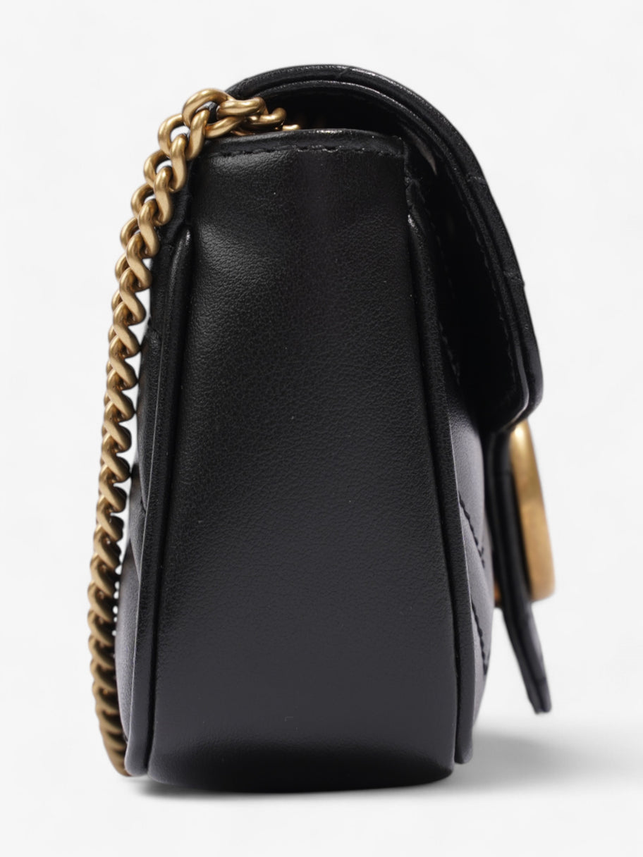 Gucci GG Marmont Black Matelasse Leather Super Mini Image 5