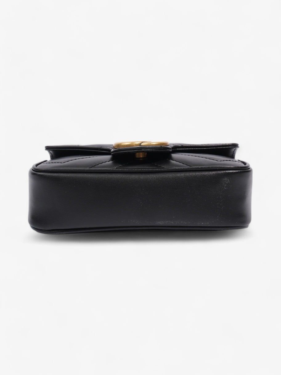 Gucci GG Marmont Black Matelasse Leather Super Mini Image 6