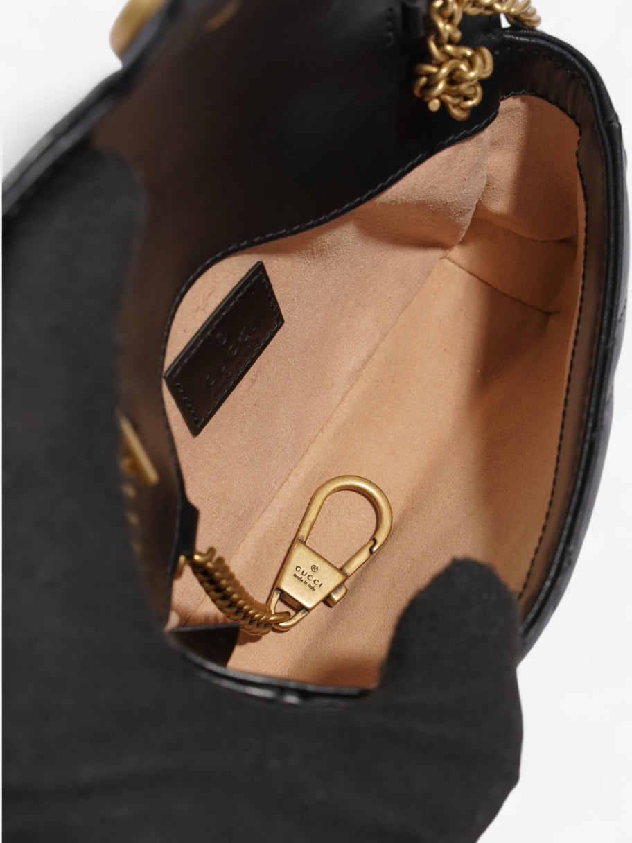 Gucci GG Marmont Black Matelasse Leather Super Mini Image 9