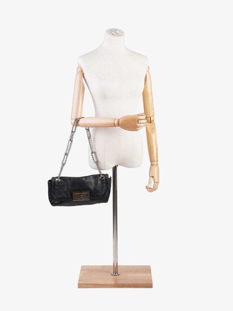 Chanel Mademoiselle Lock Flap Black Leather Image 2