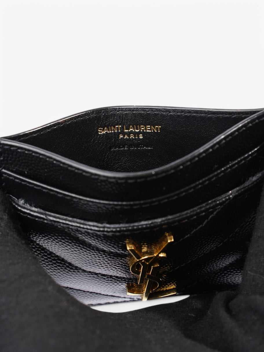 Saint Laurent Cassandra Card Holder 0.5cm / Black Leather Image 4