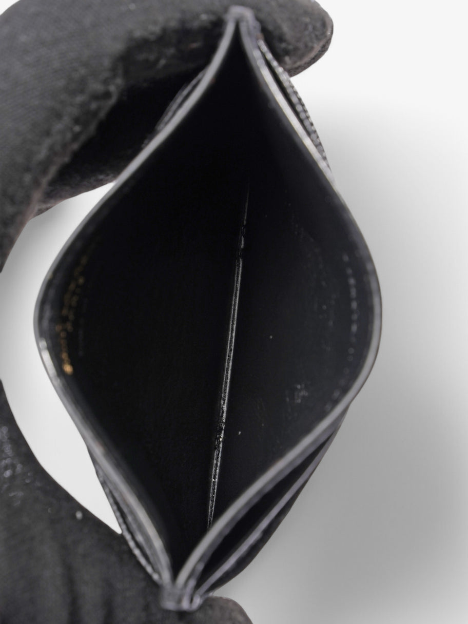 Saint Laurent Cassandra Card Holder 0.5cm / Black Leather Image 5