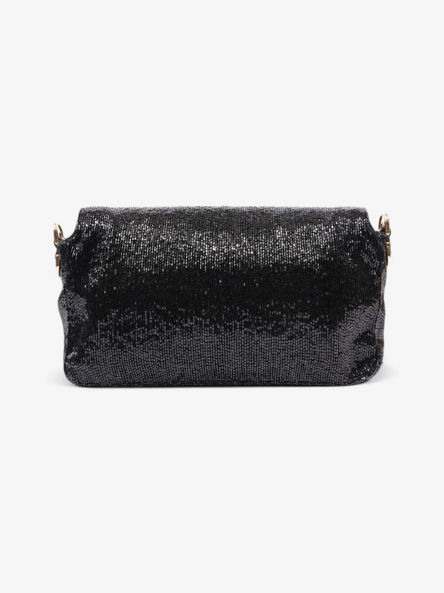 Fendi Beaded Baguette Black Sequin Image 4
