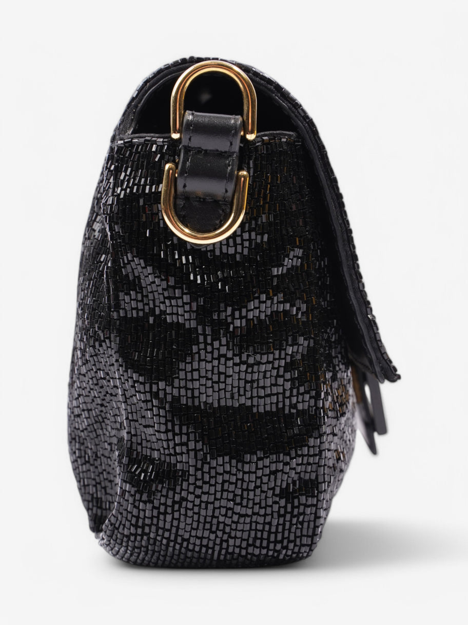 Fendi Beaded Baguette Black Sequin Image 5