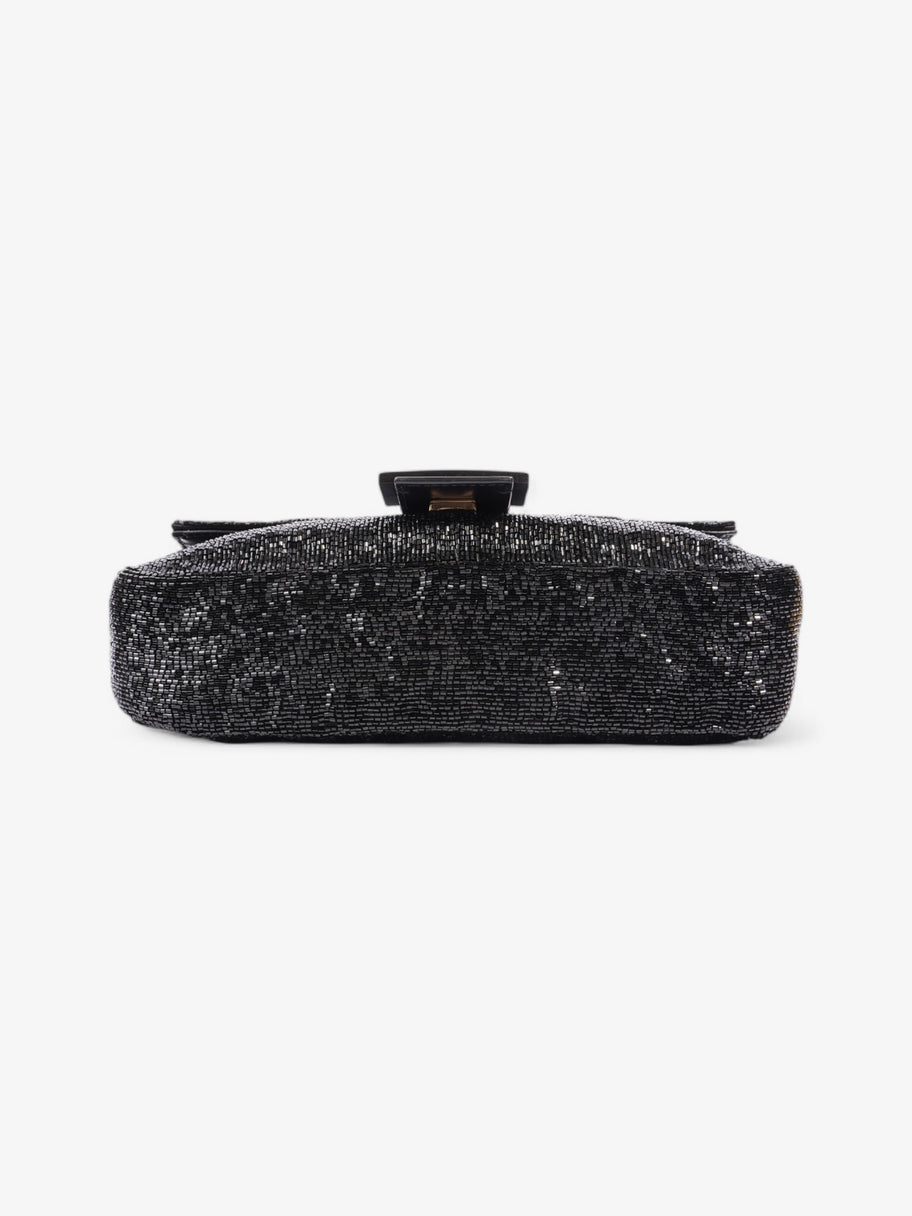 Fendi Beaded Baguette Black Sequin Image 6