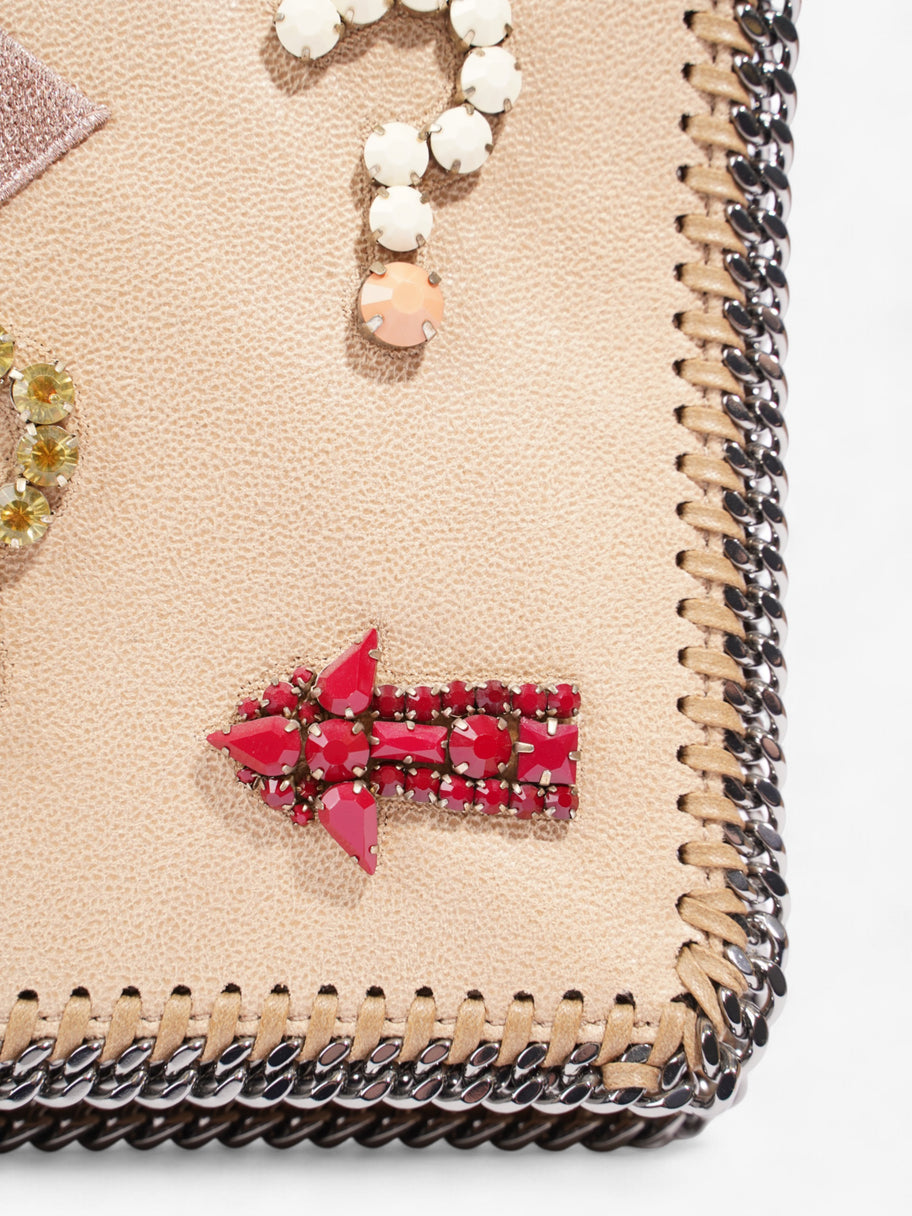 Stella McCartney Embossed Falabella Clutch Beige / Multicoloured Faux Suede Image 3