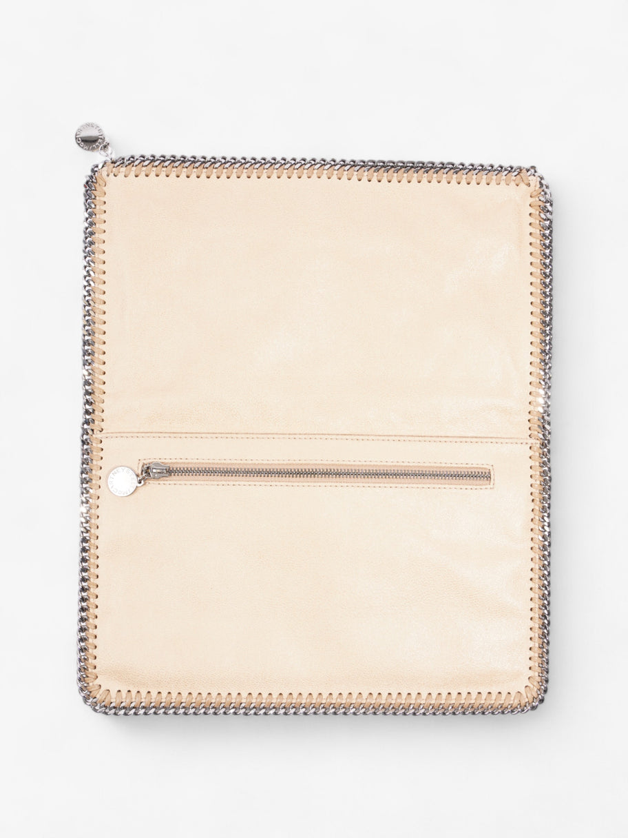 Stella McCartney Embossed Falabella Clutch Beige / Multicoloured Faux Suede Image 7